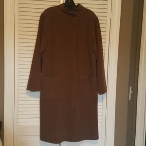 Eileen Fisher long wool cardigan sweater coat, S